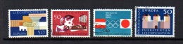 Liechtenstein   1963-64  .-   Y&T Nº     381 - 382 - 387 - 388 - Gebruikt