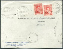 ARGENTINA TO GERMANY Offcial Cover 1936 VF - Covers & Documents