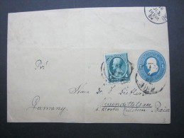 1889,  Wrapper (Part) Send  To Germany - Briefe U. Dokumente