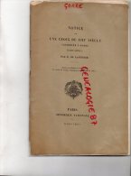 87 - GORRE - NOTICE SUR UNE CROIX DU XIIIE SIECLE PAR R. DE LASTEYRIE-1884 - RARE - Limousin