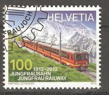 2012 Zu 1416 / Mi 2233 / YT 2159 100 Ans Train De La Jungfrau Obl. 1er Jour - Usados