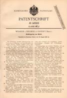 Original Patentschrift - Wihelm Von Neudeck In Rastatt , 1902 , Dichtungsring Aus Metall , Leitung , Metallbau !!! - Rastatt