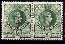 Swaziland 1938 1/2p King George VI #27 Pair - Swaziland (...-1967)