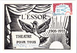 Carte Maximum TUNISIE  N° Yvert  389  (L'ESSOR) Obl  Sp 1er Jour - Storia Postale