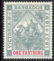 Barbados #81 Mint Hinged 1 Farthing Victoria Jubilee  From 1897 - Barbados (...-1966)