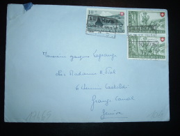 LETTRE TP CONFEDERATION HELVETICA 5 + 5 + TP 10 + 10 OBL. LENKI/S 16 JUL 1948 - Lettres & Documents