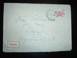 LETTRE EXPRESS  TP 55 OBL. HOROPLAN 2.8.59 LJUBLJANA - Covers & Documents