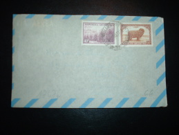 LETTRE PAR AVION POUR FRANCE TP LAMAS 30C + CANA DE AZUCAR 40C OBL. - Storia Postale