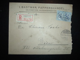 LR POUR AUTRICHE TP 2M X2 OBL. 17 XII 20 HELSINKI+ I. BASTMAN PAPPERSHANDEL - Cartas & Documentos