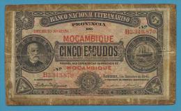 MOZAMBIQUE - 5 ESCUDOS - 01.09.1941 - P 83 - F. DE OLIVEIRA CHAMIÇO - Mozambique