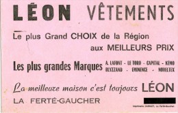 BUVARD BUVARDS LEON VETEMENTS LA FERTE GAUCHER IMPRIMERIE CLERGET - Textile & Clothing