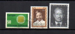 Liechtenstein   1970.-   Y&T  Nº    477 - 478 - 479 - Gebraucht