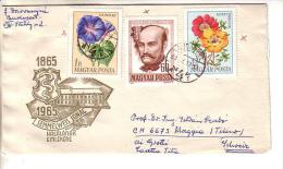 GOOD HUNGARY Postal Cover To SWITZERLAND 1969 - Good Stamped: Ignac ; Flowers - Cartas & Documentos