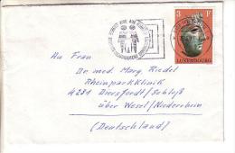 GOOD LUXEMBOURG Postal Cover To GERMANY 1972 - Good Stamped: Sculpture - Storia Postale