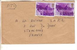 GOOD GB Postal Cover To FRANCE 1975 - Good Stamped: Christmas - Brieven En Documenten