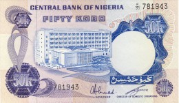 BILLET # NIGERIA # 50 KOBOS # 1973 # BILLET NEUF # PICK 14 B # - Nigeria