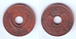 East Africa 5 Cents 1937 ΚΝ - Colonia Británica