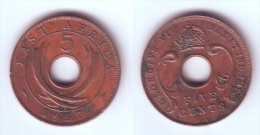 East Africa 5 Cents 1937 ΚΝ - Colonie Britannique