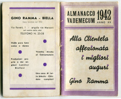 ALMANACCO VADEMECUM BENACO BIELLA ANNO 1942 - Formato Piccolo : 1941-60