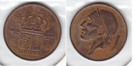 50 CENTIMES Bronze Baudouin 1954 FL - 03. 50 Centimos