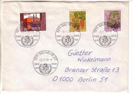 GOOD SWITZERLAND Postal Cover To GERMANY 1978 - Good Stamped: Berries / Pro Juventute - Covers & Documents