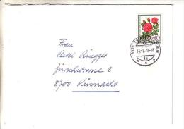 GOOD SWITZERLAND Postal Cover 1978 - Good Stamped: Roses - Storia Postale