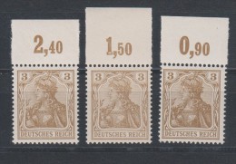 D.R.Nr.69a,3 Farbtöne Mit Oberrand,xx,gep. (133) - Unused Stamps