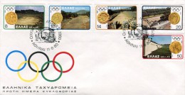 Greece- Greek First Day Cover FDC- "Moscow Olympic Games" Issue -11.8.1980 - FDC