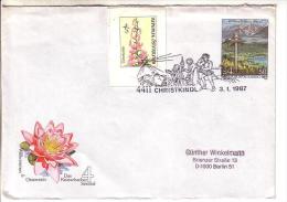 GOOD AUSTRIA Postal Cover To GERMANY 1987 - Good Stamped: Flowers - Briefe U. Dokumente