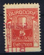 Switserland: Stempelmarken/Timbre Fiscal  Bergdorf Gebühren - Revenue Stamps