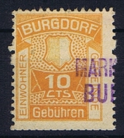 Switserland: Stempelmarken/Timbre Fiscal  Bergdorf Gebühren - Revenue Stamps