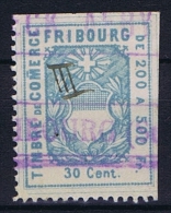 Switserland: Stempelmarken/Timbre Fiscal  Canton Fribourg - Revenue Stamps
