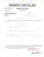 Courrier Commercial Claude Paz Silva - Electricité & Gaz Rares - Nice 28-08-1948 Pour SATCIE Marseille - Electricidad & Gas