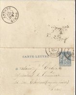 CARTE LETTRE De DECEMBRE 1887 - Letter Cards