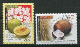 POLYNESIE 1999 - Fruit Arbre A Pain, Nois De Coco (Yvert 588/89) Neuf ** (MNH) Sans Trace De Charniere - Ungebraucht