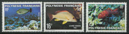 POLYNESIE 1981 - Poissons, Faune Marine (Yvert 160/62) Neuf ** (MNH) Sans Trace De Charniere - Unused Stamps