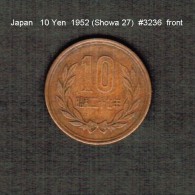 JAPAN    10  YEN  1952  (Hirohito 27---Showa Period)  (Y # 73) - Giappone