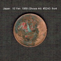 JAPAN    10  YEN  1969  (Hirohito 44---Showa Period)  (Y # 73a) - Giappone