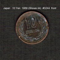 JAPAN    10  YEN  1969  (Hirohito 44---Showa Period)  (Y # 73a) - Japan