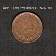 JAPAN    10  YEN  1976  (Hirohito 51---Showa Period)  (Y # 73a) - Japón