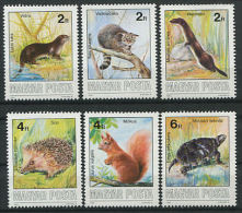 HONGRIE 1986 - Animaux, Tortue, Ecureuil, Herisson, .... (Yvert 3070/75) Neuf ** (MNH) Sans Trace De Charniere - Unused Stamps