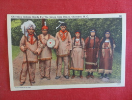 Native Americans  Cherokee Indian Ready For Green Corn  Dance NC  Not Mailed   --ref 1114 - Indiens D'Amérique Du Nord