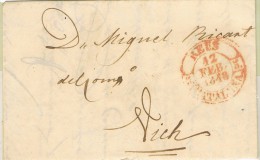 6142. Carta  Entera Pre Filatelica  REUS (Tarragona) 1846 - ...-1850 Prephilately