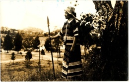 Photocard Of A Woman Wearing A Backpack Full Of Flowers. - Filipinas