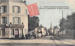 St Romain De Colbosc   76     Rue De La République Et Hôtel  Avenel - Saint Romain De Colbosc