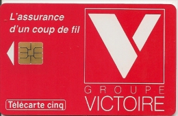 CARTE-PUCE-PRIVEE-5U-GN 08-SO3-11/93-ASSURANCES VICTOIRE-NEUVE-Série N° A 3B019859-TBE - 5 Unità