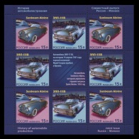 Russia 2013 Mih. 2000/01 History Of Automobile Production. Cars (joint Issue Russia-Monaco) (M/S) MNH ** - Ungebraucht