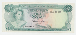 Bahamas 1 Dollar 1974 AXF Crisp Banknote P 35b 35 B - Bahama's