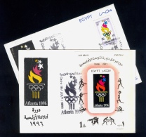 EGYPT / 1996 / SPORT / OLYMPIC GAMES / ATLANTA 96 / 2 FDCS - Brieven En Documenten