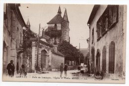 Cpa 65 - Saint Pé De Bigorre - Porte Du Séminaire - L'église Et Vieilles Maisons - Saint Pe De Bigorre